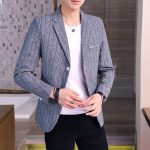 Korean Style Casual Suit Plaid Blazer - Image 4
