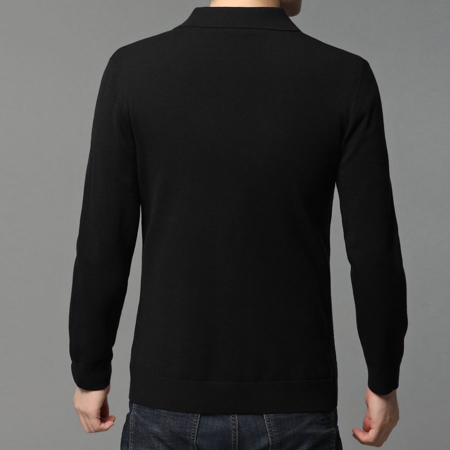 Hair Spring And Autumn Men'S T-Shirt Coat Korean Version Blazer Solid Color Cardigan Handsome Men'S Sweater - Image 4