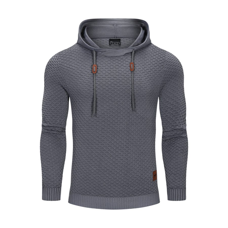 3D Pattern Outdoor Sports Elastic Men Hoodies Solid Color Casual Hoodies - Image 7