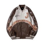 PU Leather Baseball Uniform Men's Top - Image 6