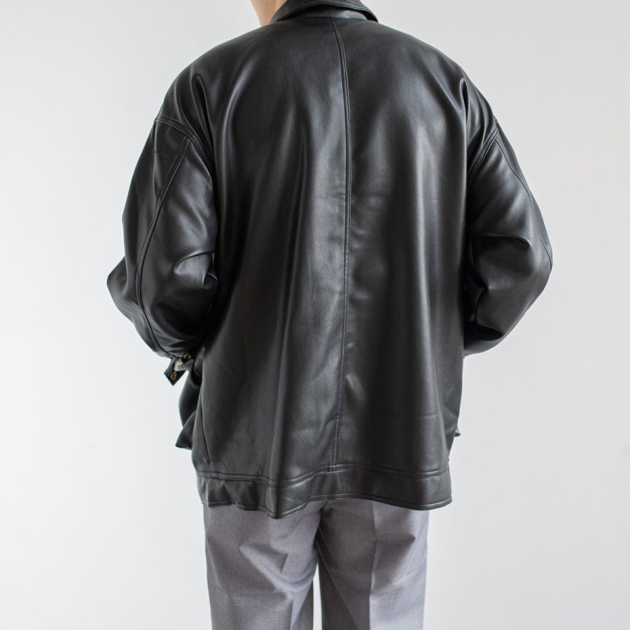 Black Chic Leather Men's Trendy Jacket Jacket - Image 3
