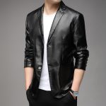Men's Pu Leather Jacket For Young And Middle-aged Men's Casual Dad - Image 3