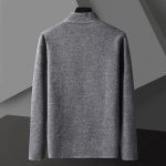 Pocket Stand Collar Cardigan Sweater Men - Image 10