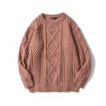 Japanese-style Retro Rhombus Twist Round Neck Sweater Loose And Idle All-matching Sweater - Image 10