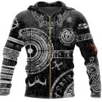 Viking Odin Tattoo D Printed Men hoodies - Image 2