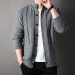 Young And Middle-aged Thick Knit Cardigan Retro Jacquard Loose-fitting Sweater Jacket - Image 10