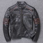 Harley Genuine Leather Clothes Men's Motorcycle Riding Motorcycle Clothing Slim Fit - Image 7