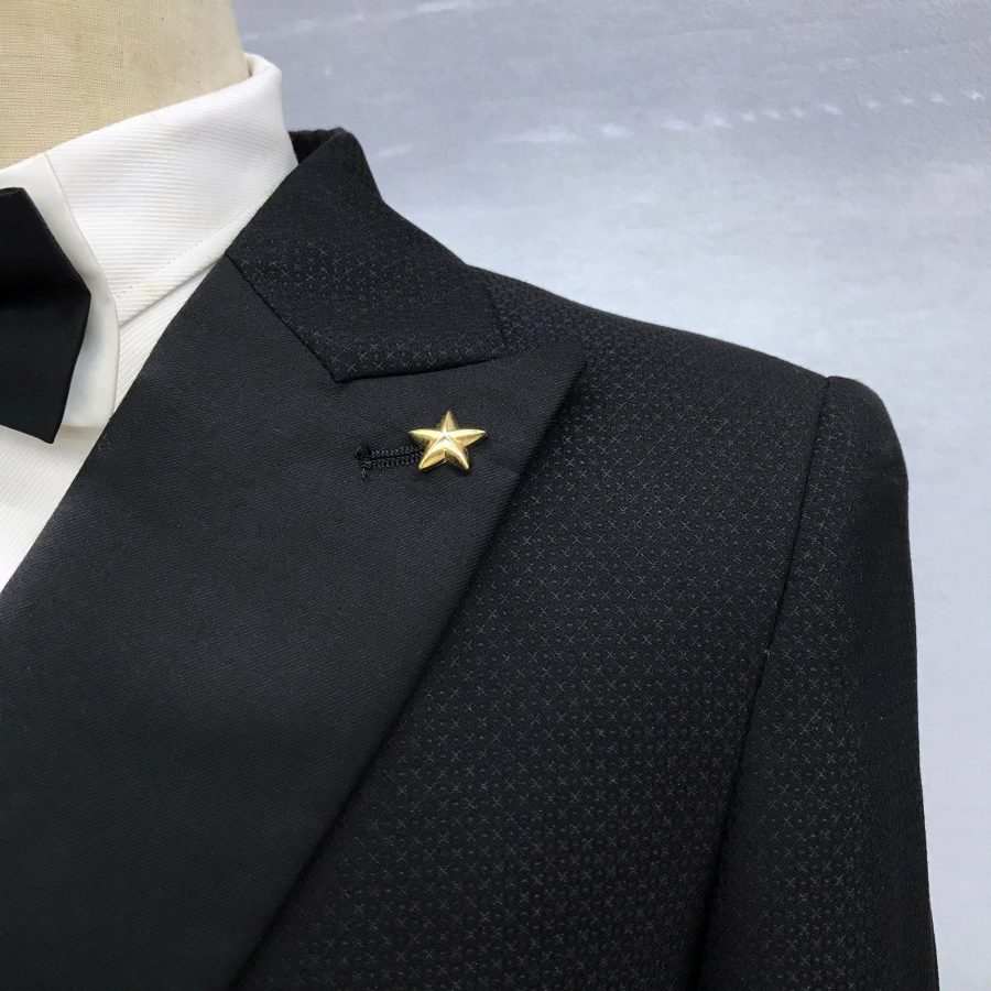 Men's Raw Edge Design High-quality Shoulder Pad Blazer - Image 5