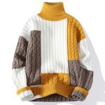 Couple Wear Turtleneck Pullover Thick Sweater Soft Warm Pure Cashmere Simple Bottoming Shirt - Image 3