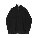 Men's Loose Half Zipper Casual Sweater Coat - Image 3