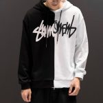 Women Patchwork Casual Hoodies Fall Winter Letter Printing Loose Pullover Men High Street Fashion Hooded Sweatshirts - Image 5
