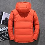 Winter Thick Men Jacket Solid Hooded Coats Hat Detachable Jacket - Image 2