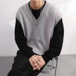 Men's V-neck Fashionable Jacket Sweater Vest Wool