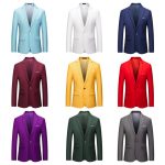Men's one-button slimming blazer jacket - Image 3