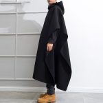 Fashion Men Cloak Coats Hooded Solid Loose Streetwear Punk - Image 2