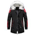 Winter Men Jacket Fur Hooded Collar Thick Warm Parka Men Coats Long Length Outwear - Image 2