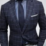 Men's Single-row Two-button Plaid Blazer - Image 2