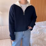 Men's Loose Half Zipper Casual Sweater Coat - Image 8