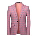 Men's Slim Fit British Check Small Blazer - Image 6