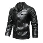 Men's Spring And Autumn Workwear Leather Jacket - Image 2