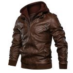 New Men Leather Jackets Autumn Casual Motorcycle PU Jacket Biker Leather Coats - Image 5