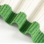 Loose Contrast Color Woolen Cardigan Jacket - Image 8