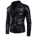 Men's Motorcycle Multi Zip Leather Coat - Image 2