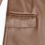 Washed Coat Leather Casual Jacket - Image 9