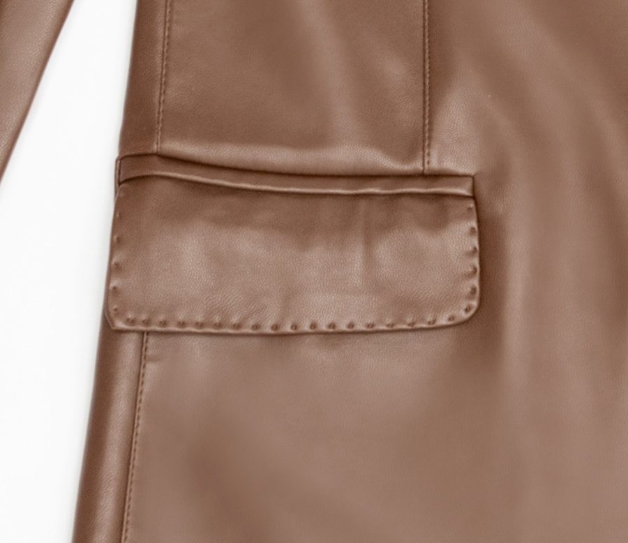 Washed Coat Leather Casual Jacket - Image 9