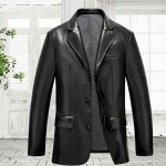 Washed Coat Leather Casual Jacket - Image 7