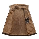 Men's Leather Lapel Fleece Padded Coat - Image 5