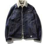 Winter Men's Fleece Casual Denim Jacket - Image 2