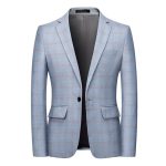 Men's Slim Fit British Check Small Blazer