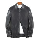 Men's Thin Zipper Pu Leather Jacket - Image 2