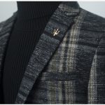 Men Blazer Slim Fit Designs Male Plaid Blazer - Image 9
