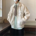 Men's Temperament Zipper Fashion Lapel Leather Coat - Image 2