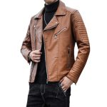 Spring And Autumn Leather Clothes Men's Motorcycle Jacket - Image 6