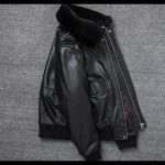 Pure First Layer Cowhide Leather Plus Cotton Flight Suit - Image 3