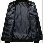 Stand Up Collar Casual Spring And Autumn Leather Jacket - Image 4