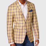 Men's Single-row Two-button Plaid Blazer - Image 7