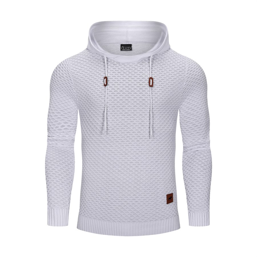 3D Pattern Outdoor Sports Elastic Men Hoodies Solid Color Casual Hoodies - Image 2