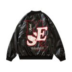 Men's Loose Vintage Embroidered Baseball Jacket - Image 3