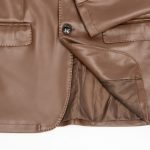 Washed Coat Leather Casual Jacket - Image 3