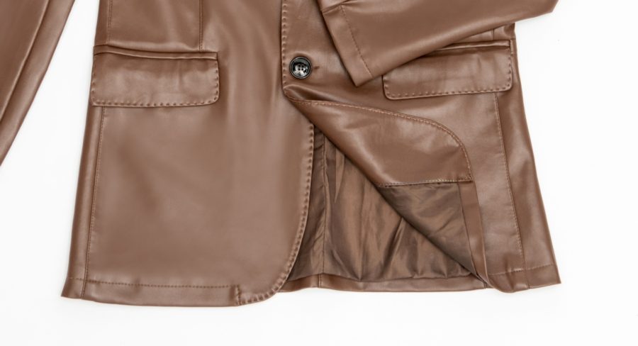 Washed Coat Leather Casual Jacket - Image 3