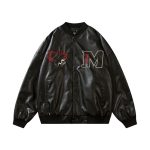 Men's Loose Vintage Embroidered Baseball Jacket - Image 4