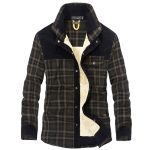 Winter Jacket Men Thicken Warm Fleece Jackets Coats Pure Cotton Plaid Jacket Military Clothes - Image 8