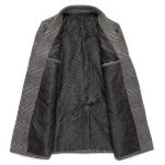 Trench coat plaid coat - Image 5