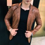 Fashion Casual Men's Suit Leather Jacket - Image 4