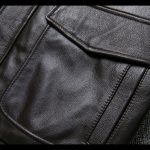 Pure First Layer Cowhide Leather Plus Cotton Flight Suit - Image 7