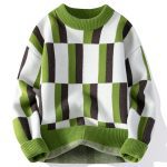 Men's Round Neck Multicolor Sweater Simple Knitwear - Image 3